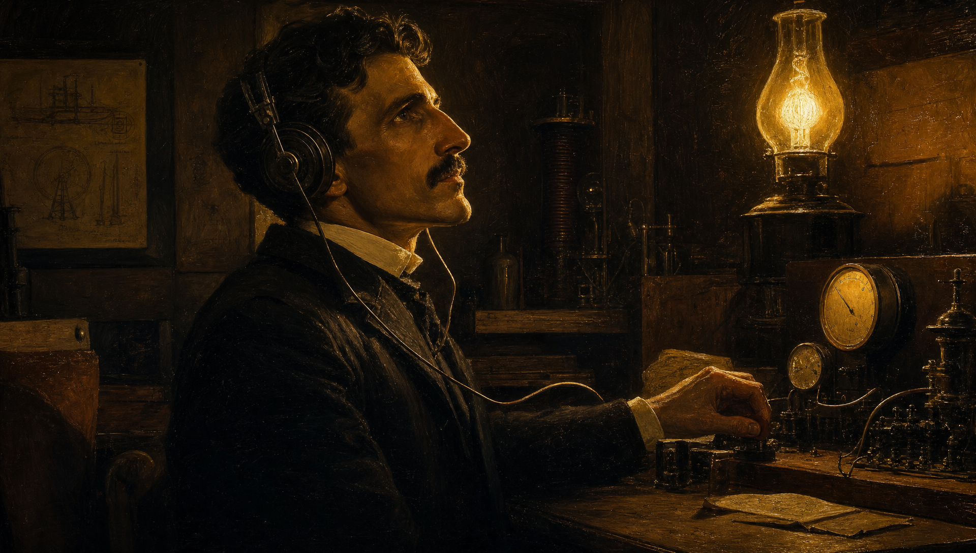 Nikola Tesla at Colorado Springs — still 3