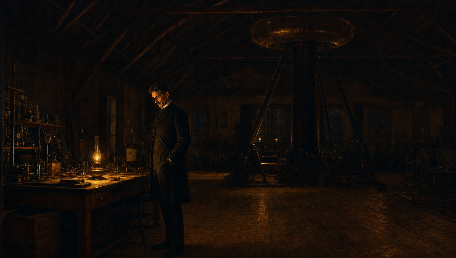 Nikola Tesla at Colorado Springs — still 4